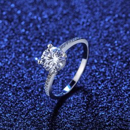 リング モアサナイト ホワイト シルバー925 シルバー ラウンド 1ct 4本爪 上品 エレガント おしゃれ きれいめ ハーフエタニティ msr037