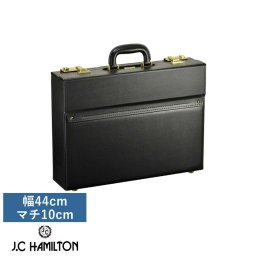 J.C HAMILTON 合成皮革 パイロットケース 幅44cm×マチ10cm ブラック