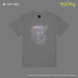 ポケモン イーブイ Tシャツ ユニセックス 男女兼用 大人 子供 お揃い ペア ポケットモンスター リフレクターTシャツ イーブイ 半袖 服 LIGHT FORCE(R) 採用 反射 キャラクター Tシャツ ポケモン グッズ  誕生日 記念日 プレゼント ギフト