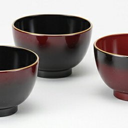 ぼかし塗　汁椀　三客揃 インテリア 漆器 盆 カタログギフト 景品 粗品