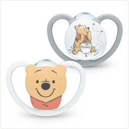 ディズニー くまのプーさん おしゃぶりスペース(消毒ケース付き) 0-6カ月用(2個セット) ベビー