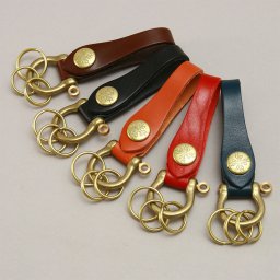 『シャックルキーホルダー』(全5色)デザインレザー/【キーホルダー キーリング ベルトループ ストラップ】【AGILITY affa(アジリティアッファ)】(1591)[M便 3/3]
