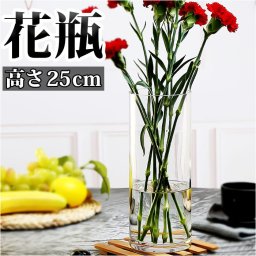 フラワーベース 花瓶 ガラス 通販 花びん かびん 一輪挿し 生け花 花器 大きい 大きめ 円柱 ガラス瓶 ドライフラワー モダン 北欧 おしゃれ 透明 インテリア シンプル クリア 寝室 リビング 玄関