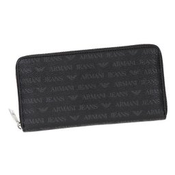 アルマーニ ジーンズ ARMANI JEANS 長財布 メンズ アルマーニジーンズ ラウンドファスナー式長財布 ロゴ モノグラム 黒 ブラック ブランド おしゃれ 新作 正規 新品 誕生日 クリスマス プレゼント 男性