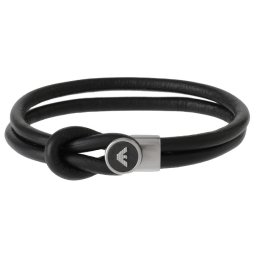 エンポリオアルマーニ ブレスレット EMPORIO ARMANI EGS2212040 イーグルロゴ レザー メンズ アクセサリー ブラック シルバー