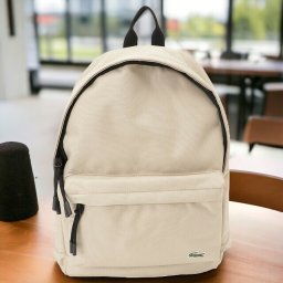 ラコステ リュックサック デイパック メンズ レディース LACOSTE NH4099 L37 ネオクロコ PC バックパック クリーム ユニセックス ワニロゴ おしゃれ ギフト