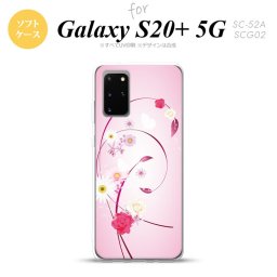 SC-52A SCG02 Galaxy S20+ 5G スマホケース ソフトケース 花柄 ミックス A ピンク メンズ レディース nk-s20p-tp273
