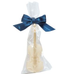 リボンバイオリンクリップ アイボリー  ※お取り寄せ商品 【音楽雑貨 音符・ピアノモチーフ】ト音記号 ピアノ雑貨