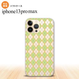 iPhone13ProMax iPhone13 Pro Max ケース ソフトケース アーガイル クリア 緑 iPhone13 プロ マックス 6.7インチ おしゃれ かわいい メンズ レディース キッズ デザインたくさん nk-i13pm-tp1408