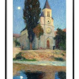 アンリ マルタン Moon Over Labastide cross stitch pattern A3 サイズ ポスター アート おしゃれ 絵画 インテリア 北欧 イラスト マット紙 艶消し アートパネル 額 フレーム デザイン 壁掛け ギフト 新築祝い ディスプレイ 引越し祝い　新生活　空間デザイン 
