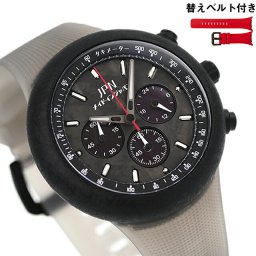 ジェイピーエヌ 130R Q1 ソーラー 腕時計 ブランド メンズ クロノグラフ 替えベルト JPNW-001CR アナログ ブラック グレースケルトン 黒 日本製