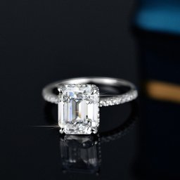 リング レディース モアサナイト ホワイト シルバー925 シルバー 9号 11号 14号 16号 18号 4ct cbjz057