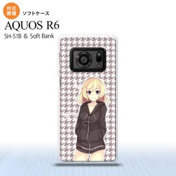 SH-51B AQUOS R6 AQUOS R6 スマホケース ソフトケース 女の子 B 千鳥 メンズ レディース nk-r6-tp1333