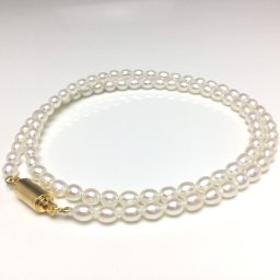 真珠 ネックレス パール 淡水真珠 3.5-4.0mm ホワイト シルバー 70042 イソワパール