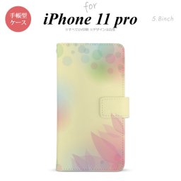 iPhone11Pro iPhone11 Pro 手帳型スマホケース カバー ぼかし 花柄 黄  nk-004s-i11p-dr1592