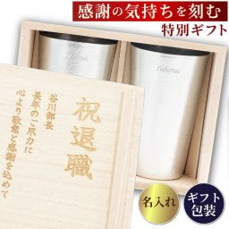 【名入れ】能作 nousaku ビアカップ 2個 ペアセット 錫 ビアグラス ビールグラス タンブラー 酒器 桐箱入り プレゼント ギフト 誕生日 父の日 還暦祝い 古希 退職祝い 送別会 結婚祝い 内祝い 周年祝い 記念品 男性 女性 上司 敬老の日