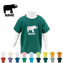 「ゾウ」名入れTシャツ/ベビー服 キッズ服 お名前 子供服 キッズウェア こども服 入園 入学 新学期 幼稚園 保育園 小学校 ベビーウェア 入園祝い 入学祝い 【ネコポス発送可】【cf_bst】アイテム エレファント、象、elephant
