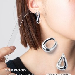 トムウッド TOM WOOD Twist Hoops ツイストフープ 101419 S925 ピアス ユニセックス アクセサリー シルバー