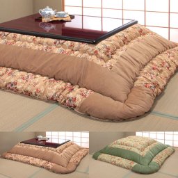 こたつ布団 長方形 205×285cm 東レ マシュロン 中綿 ベロア パッチ 花柄 こたつ用 掛布団 掛け布団 ラウンド加工　送料無料