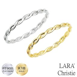 ララクリスティー レディース リング 指輪 ブリオン ウェーブ リング 地金 PT900 K18 18金 ゴールド lr56-0005 LARA Christie  レディース プレゼント