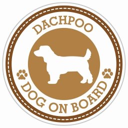 セーフティサイン ステッカー Dog on board DACHPOO ダップー ブラウン 直径13cm あおり運転 対策 カーステッカー 煽り運転対策 自動車用 屋外 屋内 防水 かわいい おしゃれ 安全対策 カーサイン 肉球マーク