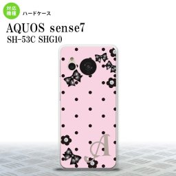 sense7 sense7 スマホケース 背面ケース ハードケース 花柄 ドット リボン ピンク +アルファベット 2022年 11月発売 nk-sens7-351i
