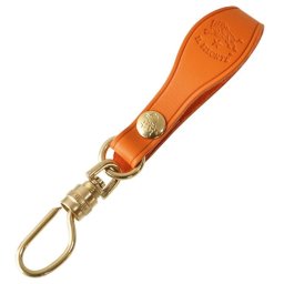 イルビゾンテ IL BISONTE キーリング キーホルダー バケッタレザー 本革 ORANGE オレンジ C0225 P 166 送別会 誕生日 お中元 結婚祝い 結婚式 高級 父の日 母の日 ホワイトデー