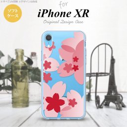 iPhoneXR iPhone XR スマホケース ソフトケース 花柄 サクラ A 赤 メンズ レディース nk-ipxr-tp052