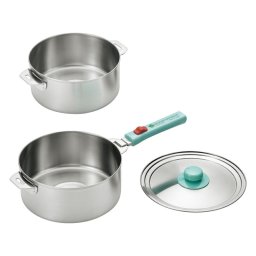 【ギフト対応無料】燕熟の技 ハンドル着脱式鍋18cm&20cmセット (EJQ-1000) ※送料無料(北海道・沖縄は除く)