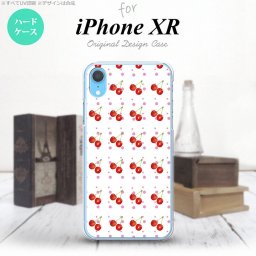 iPhoneXR iPhone XR スマホケース ハードケース さくらんぼ チェリー 白 メンズ レディース nk-ipxr-179