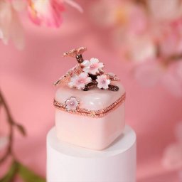 ジュエリーボックス 小枝桜 サクラ さくら 和風 桜の置物 ホワイト ピンク EX4521