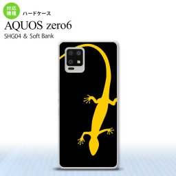 SHG04 SHG04 ZERO6 AQUOS zero6 スマホケース ハードケース トカゲ 黒 黄 メンズ レディース nk-zero6-776