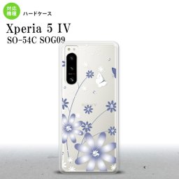 Xperia 5 IV Xperia5 IV スマホケース 背面ケース ハードケース 花柄 ガーベラ 透明 紫 2022年 10月発売 nk-xp54-074