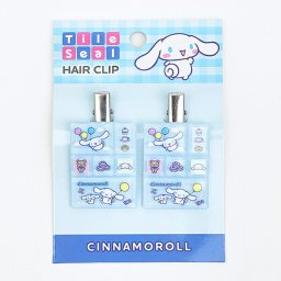サンリオ シナモロール タイルシールヘアクリップ シナモン Sanrio
