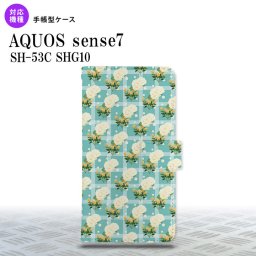 sense7 sense7 手帳型スマホケース カバー 花柄 バラ チェック 青 2022年 11月発売 nk-004s-sens7-dr254