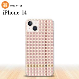 iPhone14 iPhone14 スマホケース 背面ケースソフトケース 花十時 シック 茶 2022年 9月発売 nk-i14-tp1352