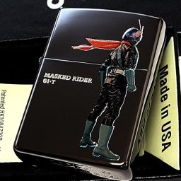 ZIPPO ライター 仮面ライダー1号 ジッポ かっこいい ブラックニッケル 彫刻 クリアフルカラー加工 特撮 キャラクター おしゃれ 渋い 黒 メンズ ギフト プレゼント