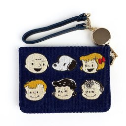 スヌーピー SNOOPY Corduroy series オープンパスケース コーデュロイ BL 定期入れ 70th ブルー グッズ