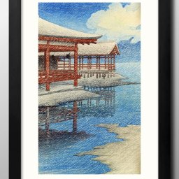 川瀬巴水 晴天の雪 A3 サイズ ポスター アート おしゃれ 絵画 インテリア 北欧 イラスト マット紙 艶消し アートパネル 額 フレーム デザイン 壁掛け ギフト 新築祝い ディスプレイ 引越し祝い　新生活　空間デザイン