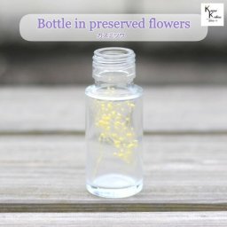 大地農園「ボトルインフラワー　カスミソウ　エンジェルイエロー　0.2ｇ　円筒50ml」プリザーブドフラワー　プリザ　ハーバリウム　小花 ドライフラワー ハーバリウム アロマワックスバー サシェ キャンドル 花材
