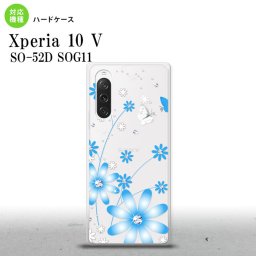 Xperia10V Xperia10V スマホケース 背面ケース ハードケース 花柄 ガーベラ 水色 2023年 7月発売 nk-xp105-802