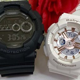 カシオ 恋人たちのGショック ペアウォッチ G-SHOCK BABY-G GD-100-1BJF BA-110RG-7AJF 電池式 送料無料 国内正規品 記念日 誕生日 プレゼント お揃い ブラック 黒 ホワイト 白 クリスマス お祝い 結婚 婚約 20代 30代 40代 50代 カップル 夫婦