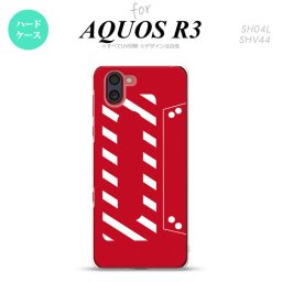 SH-04L SHV44 R3 AQUOS R3 スマホケース カバー カセットテープ 赤 nk-r3-188