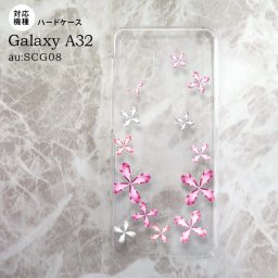 SCG08 Galaxy A32 ケース ハードケース 花柄 カット ピンク nk-a32-076