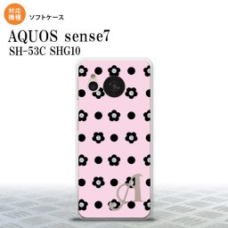 sense7 sense7 スマホケース 背面ケースソフトケース 花柄 ドット ピンク +アルファベット 2022年 11月発売 nk-sens7-tp343i