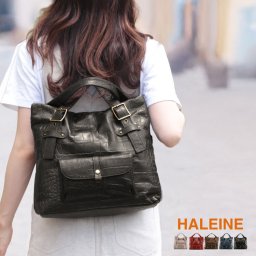 HALEINE 本革 リュック レディース 日本製 3way バッグ クロコダイル 型押し 牛革 レザー 革 リュックサック ゴールド金具 トートバッグ ハンドバッグ 大容量 a4 軽量通学 ギフト プレゼント (07000271r) 定年退職 バレンタイン 成人祝い