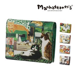 マンハッタナーズ 二つ折り財布 本革 小銭入れあり manhattaner's ライブリーパース 0751662 レディース 送料無料 誕生日プレゼント ギフト ラッピング無料 【正規代理店】
