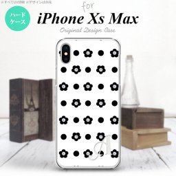 iPhoneXsMax iPhone XS Max スマホケース ハードケース 花柄 ドット 白 +アルファベット メンズ レディース nk-ixm-342i