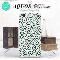 【SH04H】【スマホケース/スマホカバー】【アクオス ゼータ】SH04H スマホケース AQUOS ZETA SH04H カバー アクオス ゼータ 唐草 クリア×緑 nk-sh04h-1129【メール便送料無料】