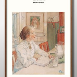 カール ラーション オリジナル商品 A3 サイズ ポスター アート おしゃれ 絵画 インテリア 北欧 イラスト マット紙 艶消し アートパネル 額 フレーム デザイン 壁掛け ギフト 新築祝い ディスプレイ 引越し祝い　新生活　空間デザイン 